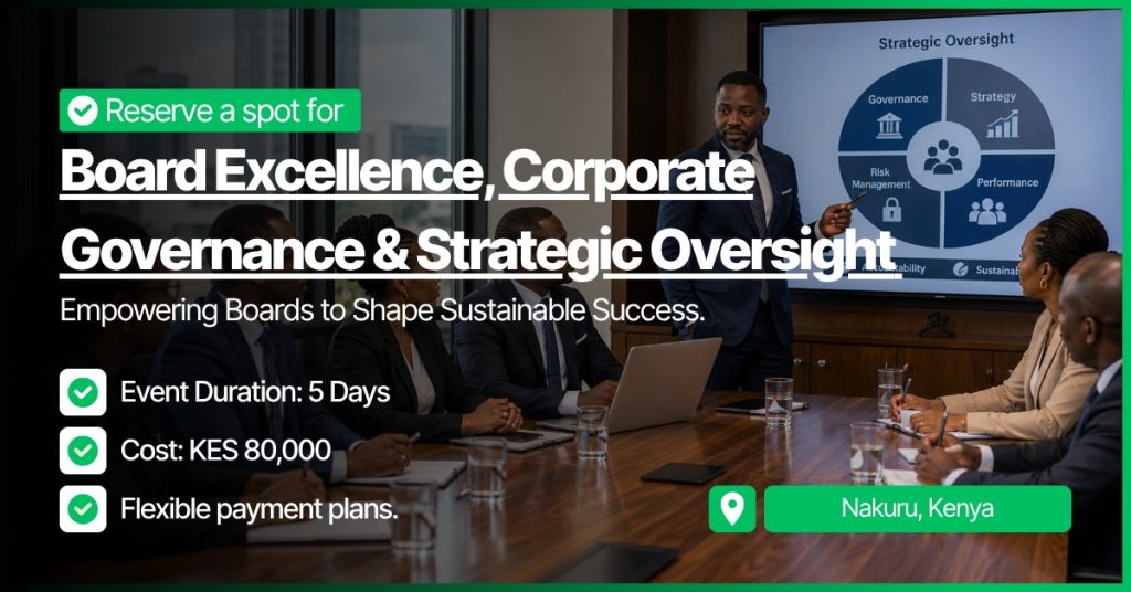 Board Excellence, Corporate Governance & Strategic Oversight Training
