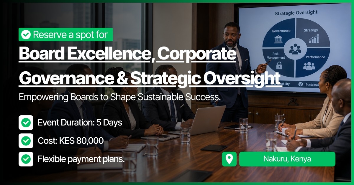Board Excellence, Corporate Governance & Strategic Oversight Training