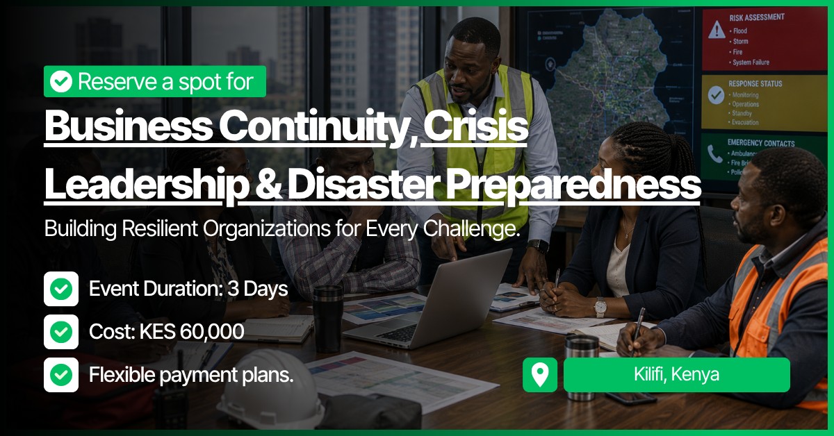 Business Continuity, Crisis Leadership & Disaster Preparedness Training