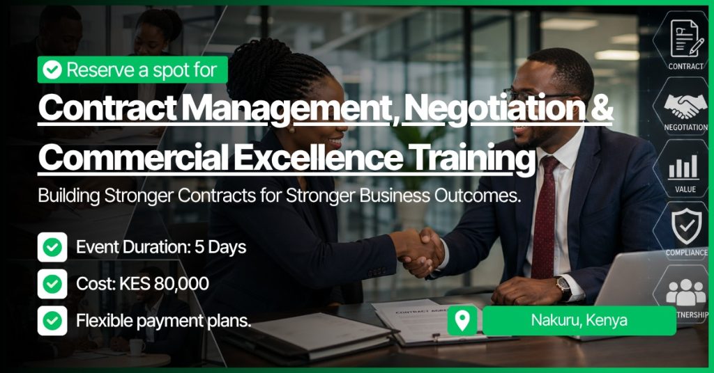 Contract Management, Negotiation & Commercial Excellence Training