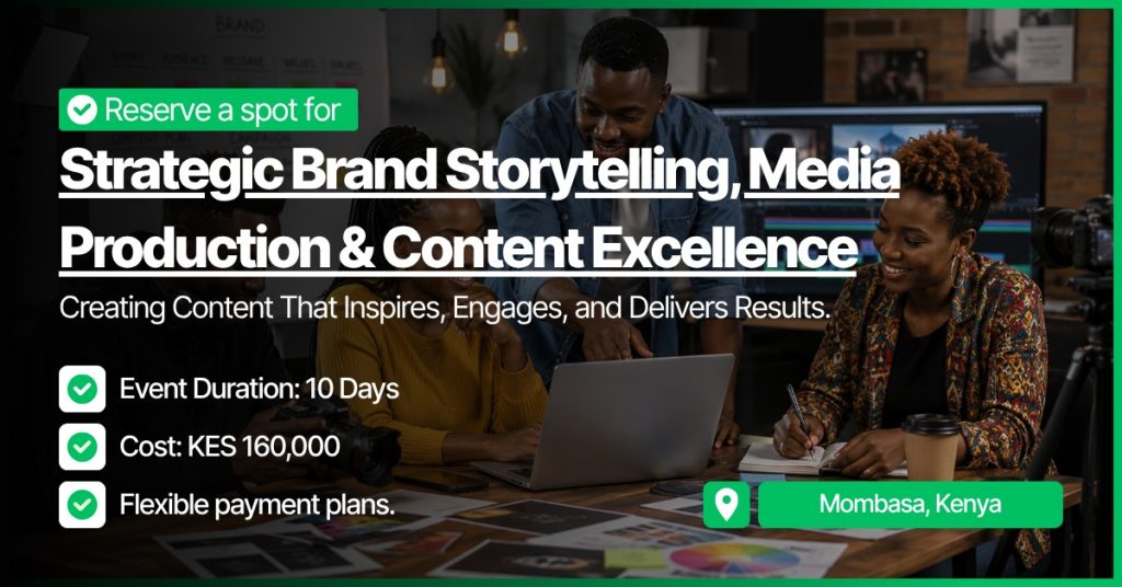 Strategic Brand Storytelling, Media Production & Content Excellence Training