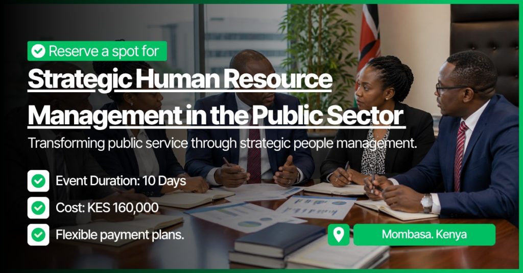 Strategic Human Resource Management in the Public Sector Training