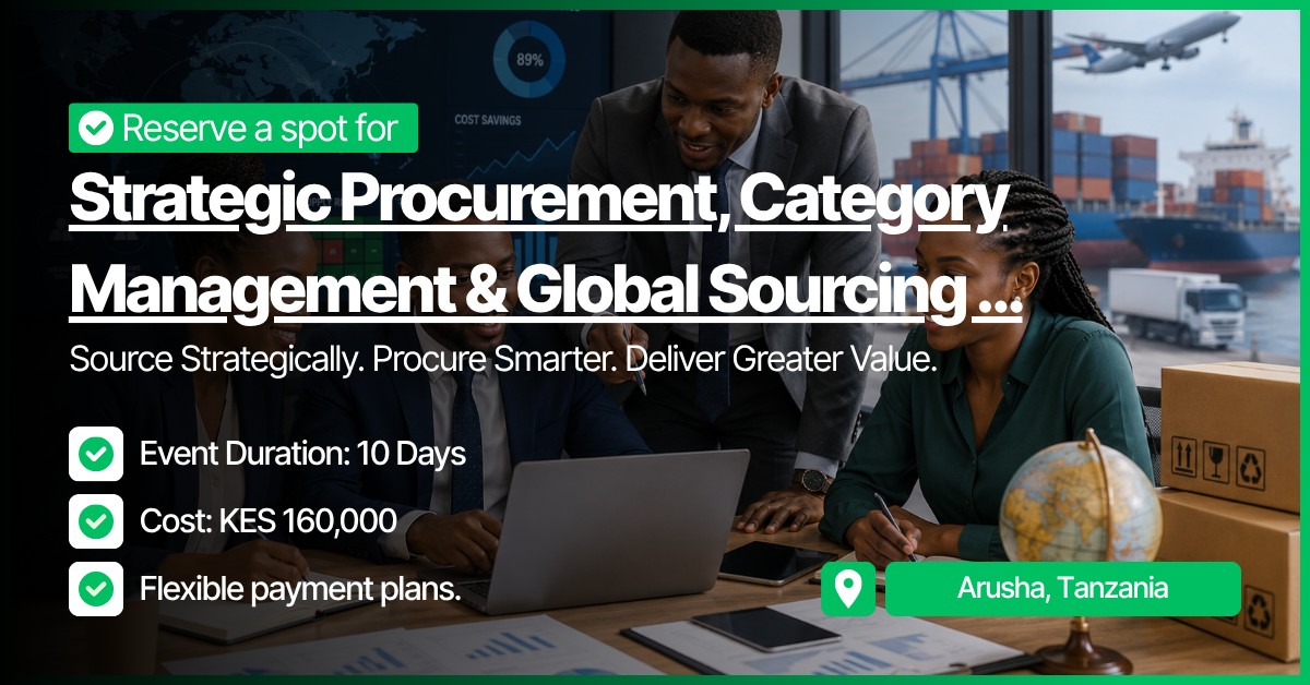 Strategic Procurement, Category Management & Global Sourcing Training