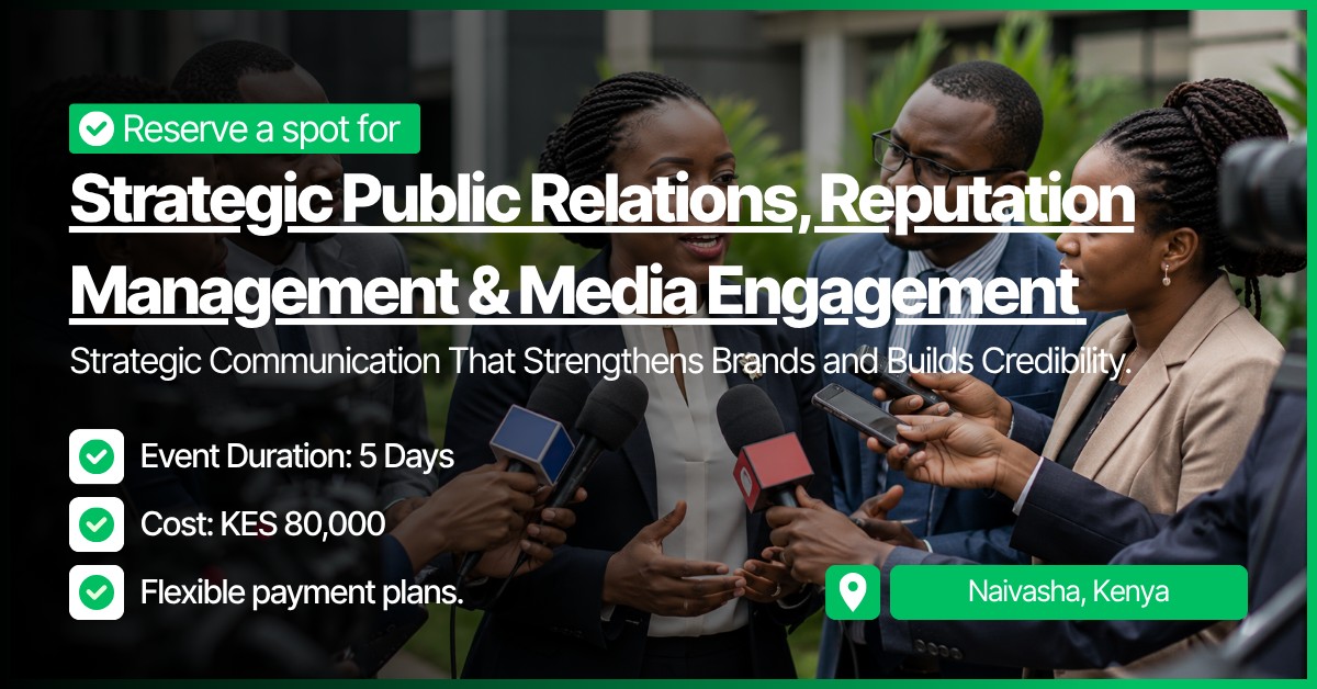 Strategic Public Relations, Reputation Management & Media Engagement Training