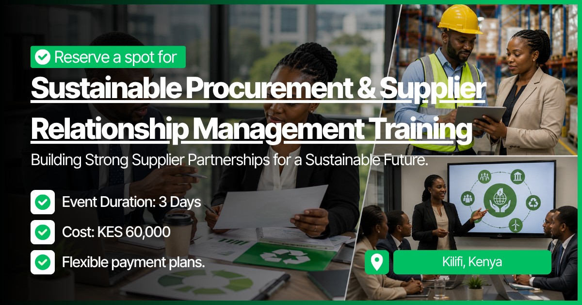 Sustainable Procurement & Supplier Relationship Management Training